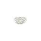 Platinum Radiant and Trilliant Laboratory Grown Diamond Ring Size N
