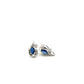 9ct White Gold Sapphire and Diamond Teardrop Stud Earrings