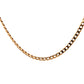 Pre-Owned 22" 9ct Yellow Gold Flat Solid Curb Chain