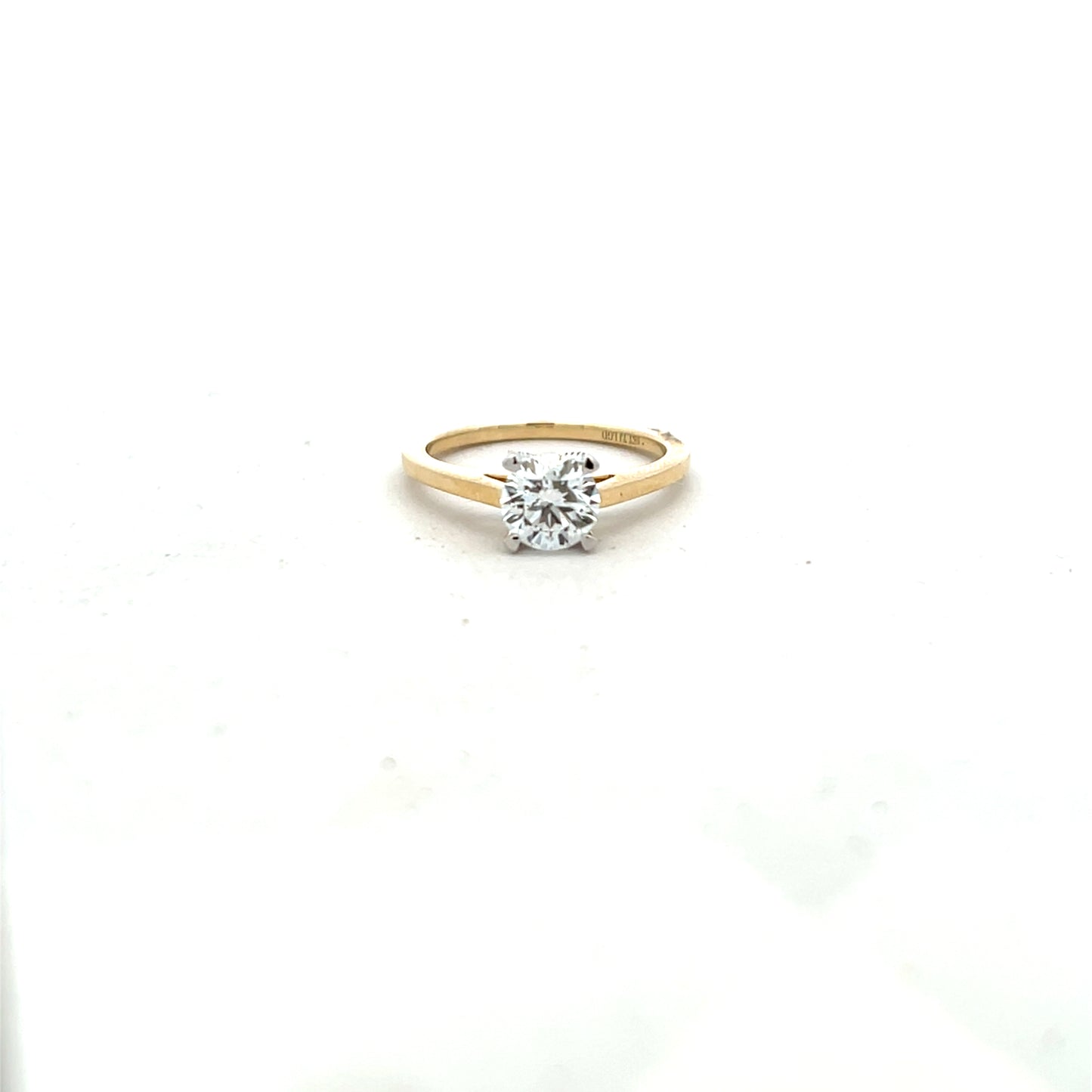 9ct Yellow Gold 1.00ct Brilliant Cut Laboratory Grown Diamond Ring with Hidden Diamonds Size M