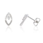 Platinum Marquise and Brilliant Cut Diamond Set Stud Earrings