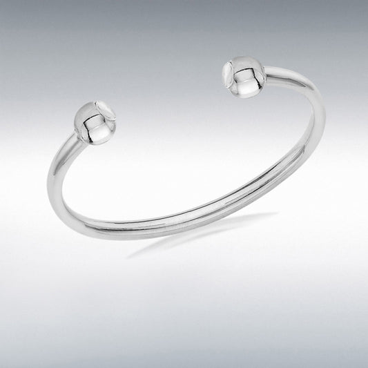 Sterling Silver Solid 4.5mm Torque Bangle