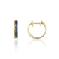 9ct Yellow Gold Hinged Hoop Sapphire Earrings