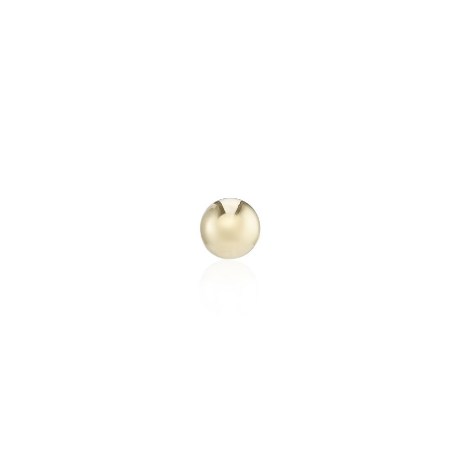 Single 9ct Yellow Gold Polish Ball Labret Earring