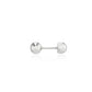 Single 9ct White Gold Polish Ball Labret Stud Earring