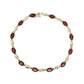 9ct Yellow Gold Garnet Bracelet