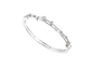 Sterling Silver Two Row Cubic Zirconia Bubble Style Bangle