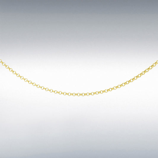 9ct Yellow Gold Round Micro Belcher Chain 18"