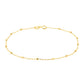 9ct Yellow Gold 1mm Diamond Cut Ball Trace Bracelet