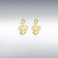9ct Yellow Gold 5mm x 8.5mm Treble Clef Stud Earrings