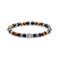 Thomas Sabo Bracelet with black onyx beads and tiger's eye beads silver A2087-507-7-19cm