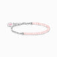 Thomas Sabo Charmista Rose Quartz and Silver Bracelet A2130-067-9 15cm