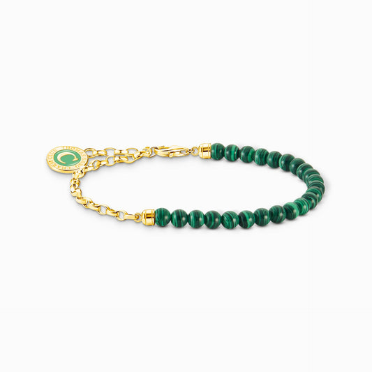 Thomas Sabo Charmista Green Bead Half Bracelet 2130-140-6-L19V