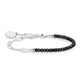 Thomas Sabo Charmista Black and Silver Bracelet A2131-148-11 17cm