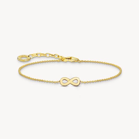 Thomas Sabo Yellow Gold Plated Plain Infinity Trace Bracelet A2161-001-21
