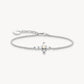 Thomas Sabo Sterling Silver White Cubic Zirconia Cross Bracelet with Freshwater Cultured Pearl A2173-167-14