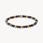 Thomas Sabo Sterling Silver, Daisy Jasper, Imitation Lapis Lazuli and Tigers Eye Stretch Bracelet A2183-531-7 21cm