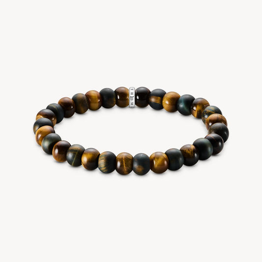 Thomas Sabo Multi Coloured Tigers Eye Bracelet 19cm A2196-826-2