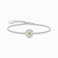 Thomas Sabo Sterling Silver White Yellow Cubic Zirconia Daisy Bracelet 19cm A2202-051-4