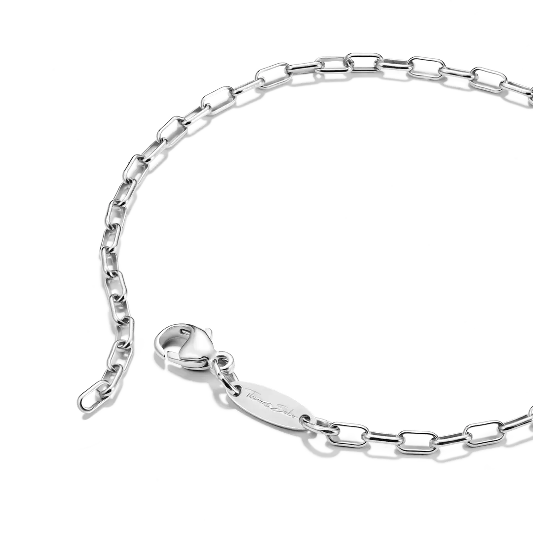 Thomas Sabo Sterling Silver Paperclip Bracelet 19cms A2206-001-21
