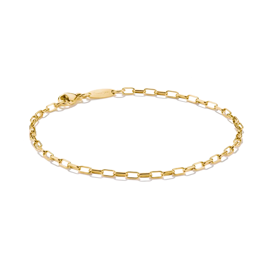 Thomas Sabo Gold Plated Silver Paperclip Bracelet 19cms A2206-413-39