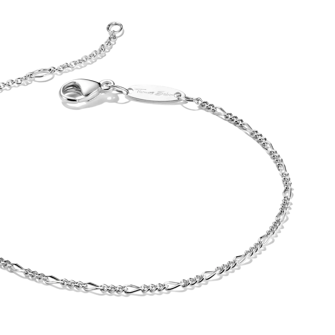 Thomas Sabo Connect Sterling Silver Figaro Bracelet 19cms A2207-001-21