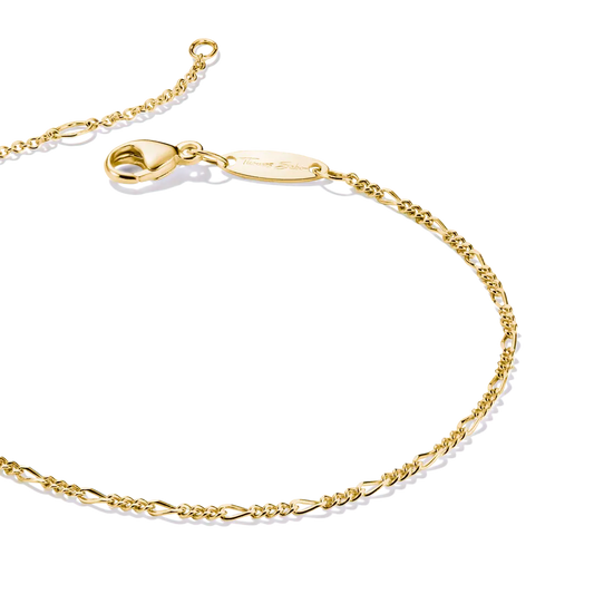 Thomas Sabo Connect Gold Plated Silver Figaro Bracelet 19cms A2207-413-39