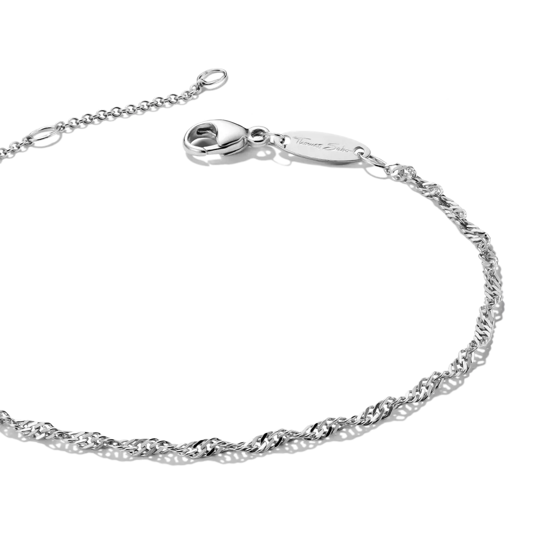 Thomas Sabo Sterling Silver Singapore Link Bracelet 19cms A2208-001-21