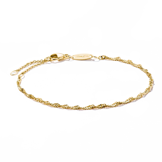 Thomas Sabo Gold Plated Silver Singapore Bracelet 19cms A2208-413-39