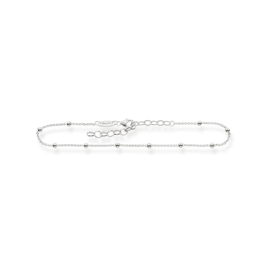 Thomas Sabo Sterling Silver Beaded Anklet AK0002