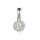 9ct White Gold Diamond Cluster Pendant April Birthstone