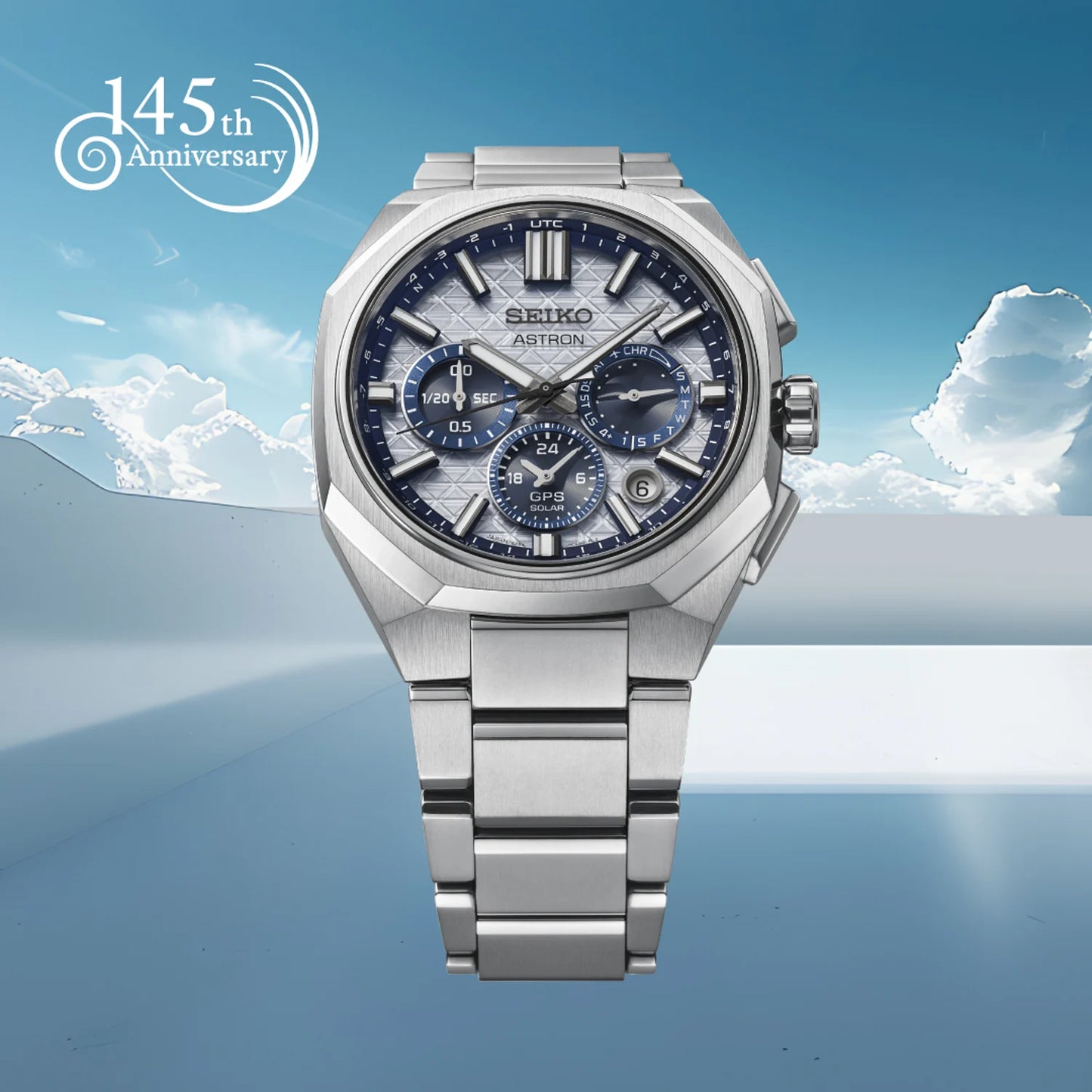 Seiko 145th Anniversary Astron GPS Solar Limited Edition 5X63 in White-Silver Watch HAB004J1