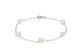9ct White Gold 5 Freshwater Cultured Pearl Bracelet