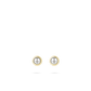 Yellow Gold Plated Sterling Silver Imitation Pearl Stud Earrings