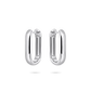 Sterling Silver Oblong Hinged Hoop Earrings