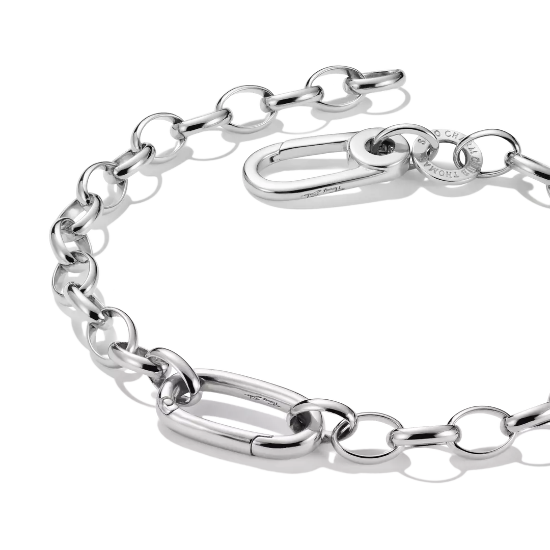 Thomas Sabo Connect Sterling Silver 3 Link Bracelet 19cm C1202-001-21
