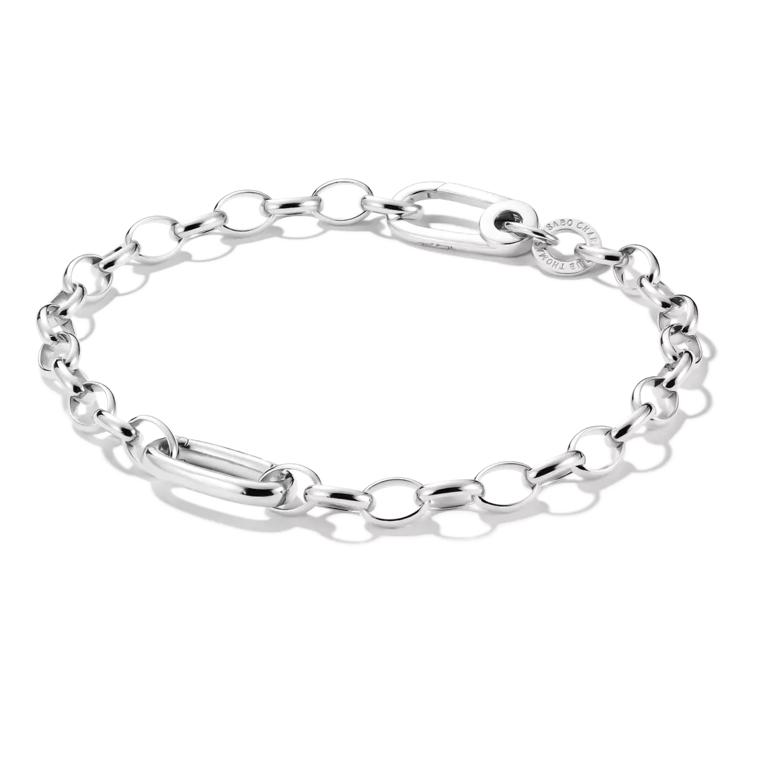 Thomas Sabo Connect Sterling Silver 3 Link Bracelet 17cm C1202-001-21