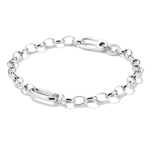 Thomas Sabo Connect Sterling Silver 3 Link Bracelet 17cm C1202-001-21