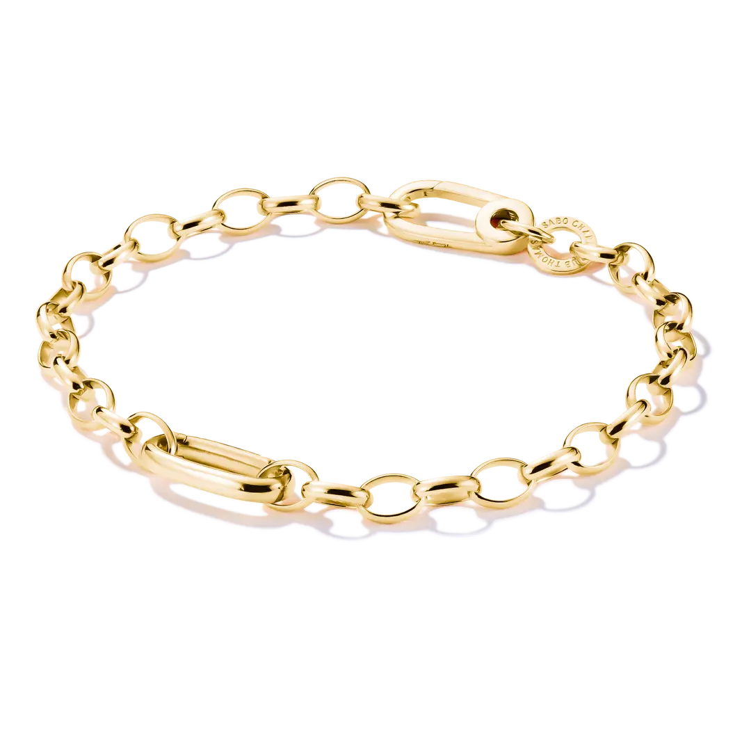 Thomas Sabo Connect Yellow Gold Plated Silver Bracelet 19cm C1202-413-39