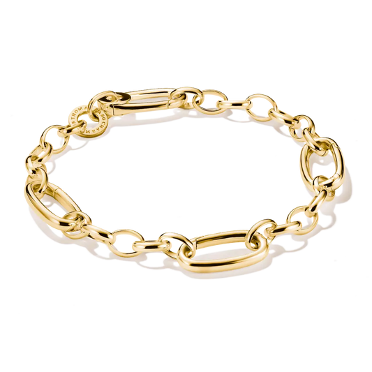 Thomas Sabo Connect Yellow Gold Plated 3 Link Bracelet 19cm C1203-001-21
