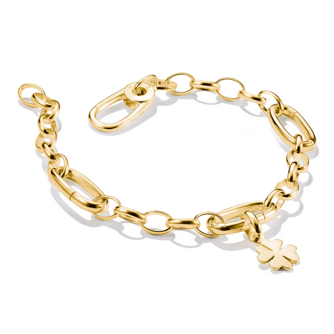 Thomas Sabo Connect Yellow Gold Plated 3 Link Bracelet 19cm C1203-001-21