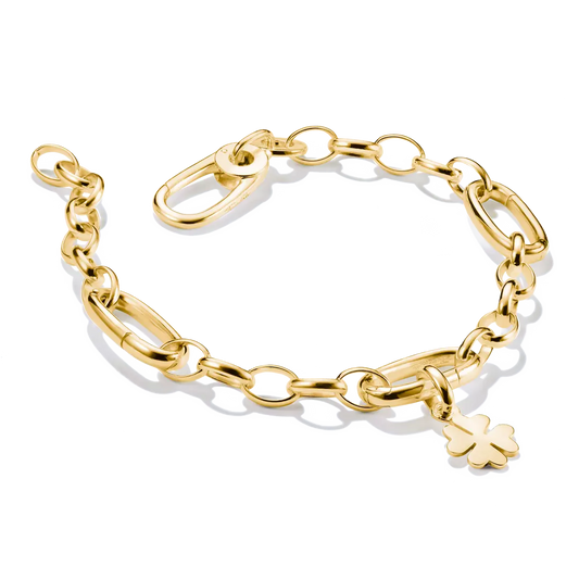 Thomas Sabo Connect Yellow Gold Plated 3 Link Bracelet 19cm C1203-001-21