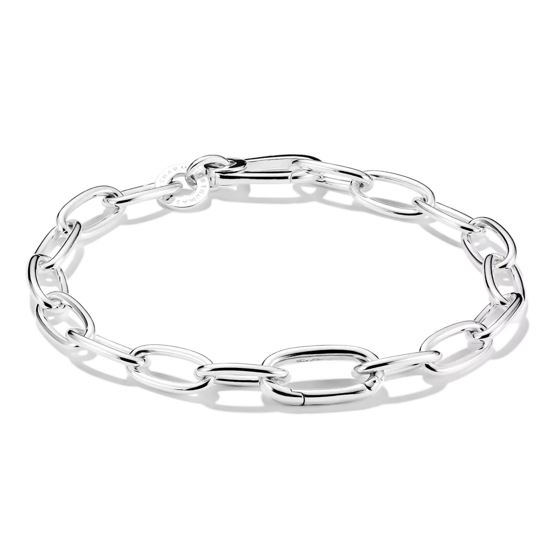 Thomas Sabo Connect Sterling Silver Centre Link Bracelet 17cms C1204-001-21
