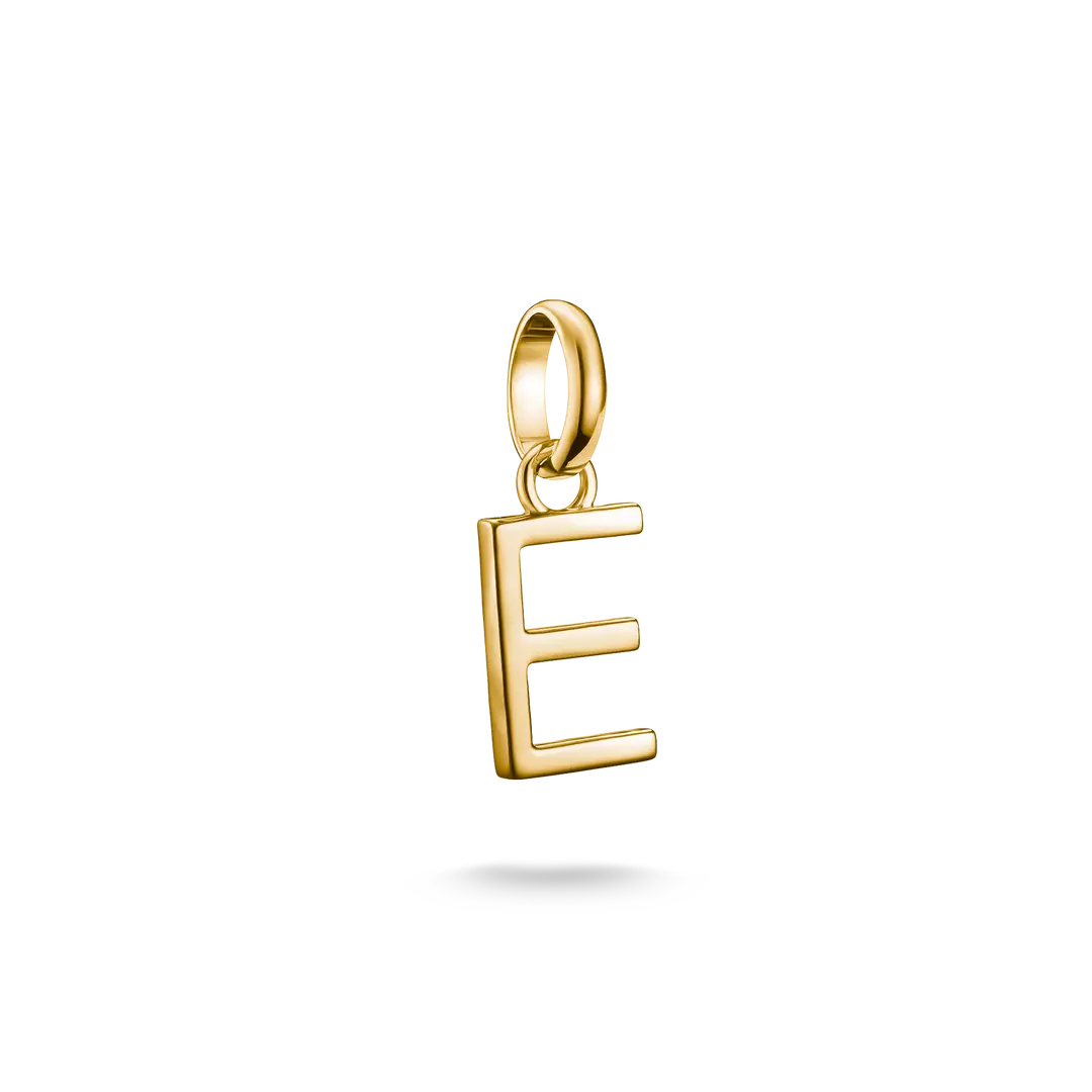 Thomas Sabo Yellow Gold Plated Sterling Silver Initial E Charm CC1211-413-39
