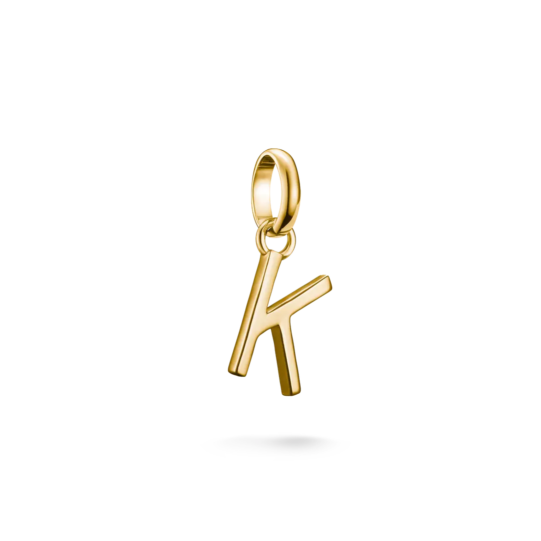 Thomas Sabo Connect Sterling Silver Gold Plated Initial K Charm CC1217-413-39