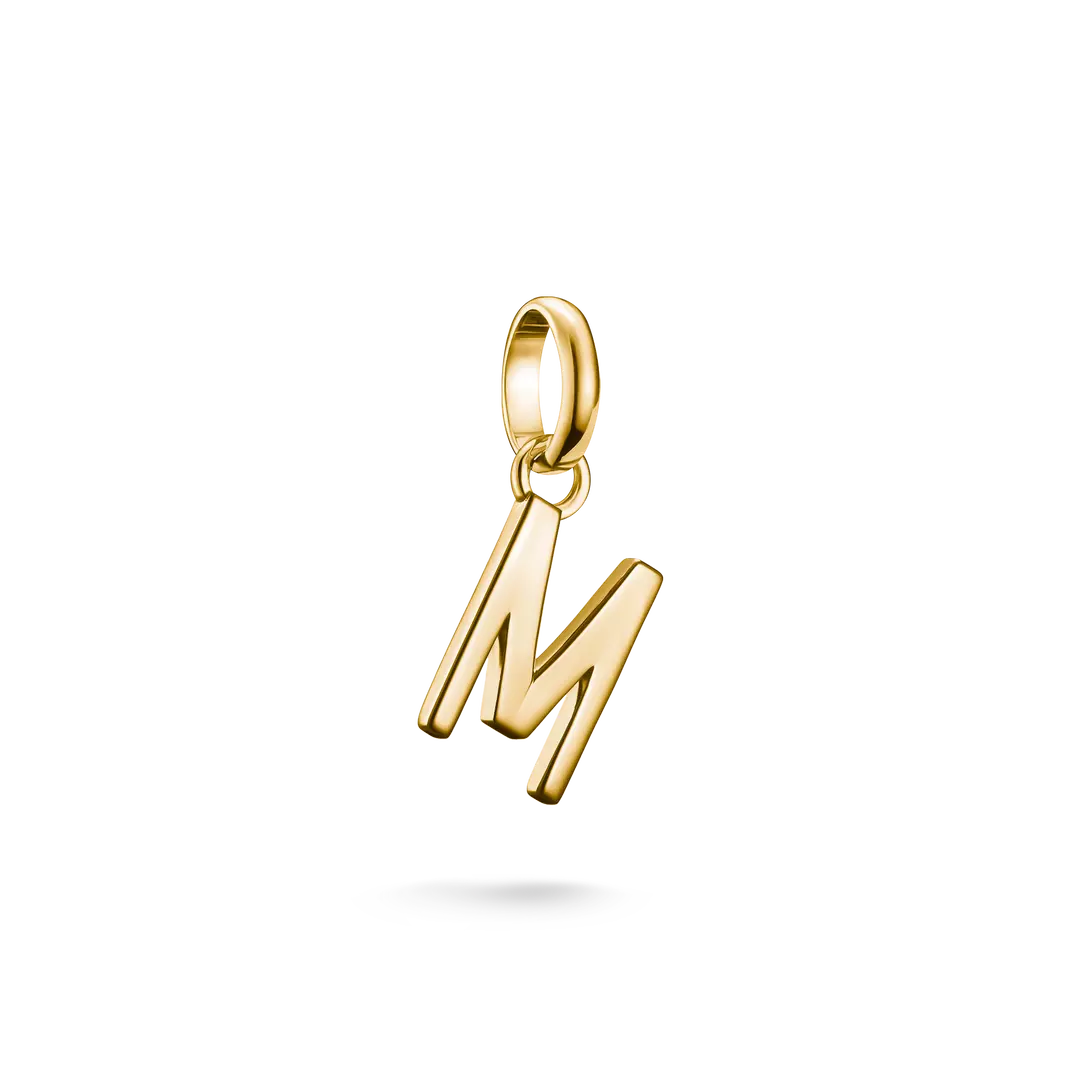 Thomsa Sabo Connect Yellow Gold Plated Sterling Silver Initial M Charm CC1219-413-39