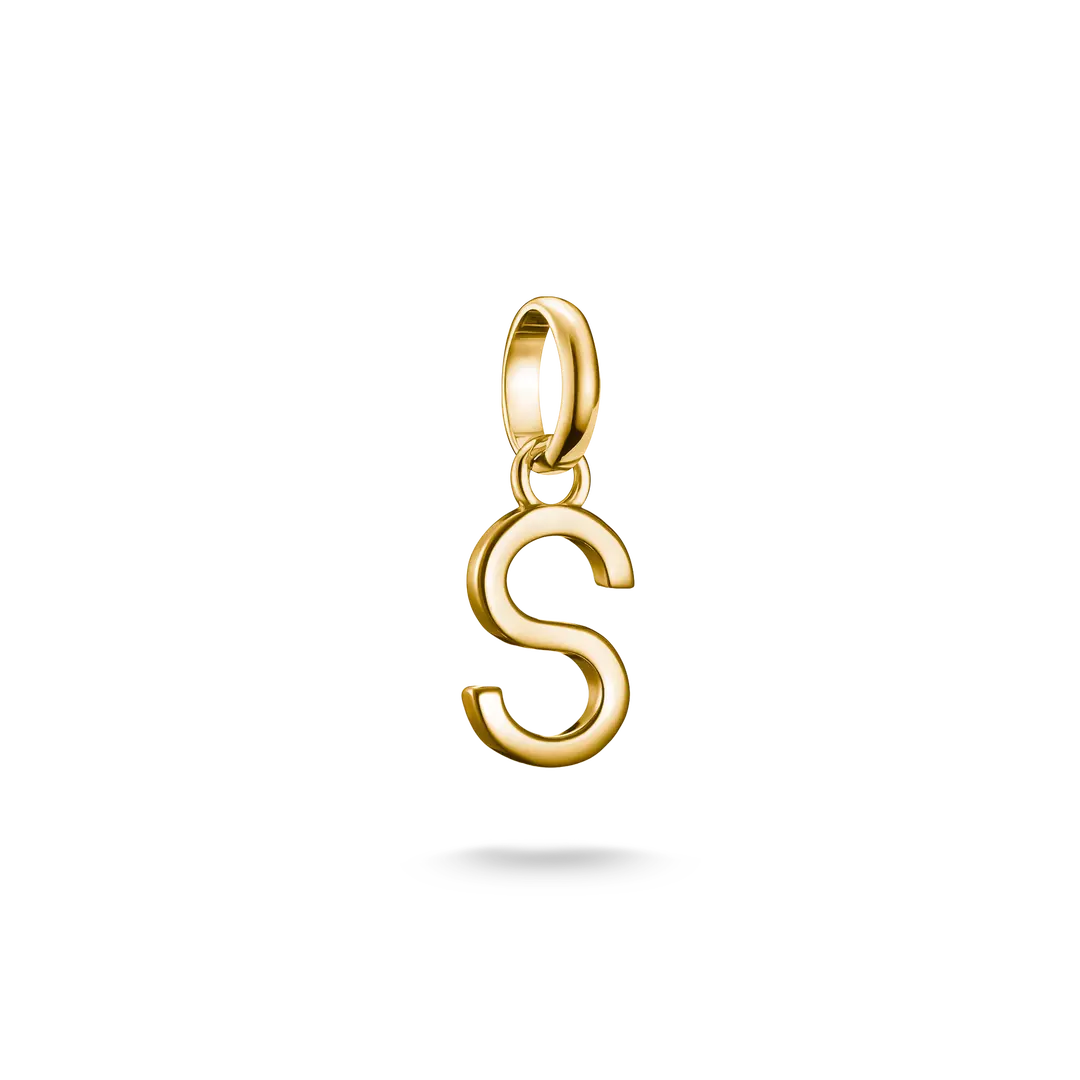 Thomas Sabo Connect Yellow Gold Plated Sterling Silver Initial S Charm CC1225-413-39