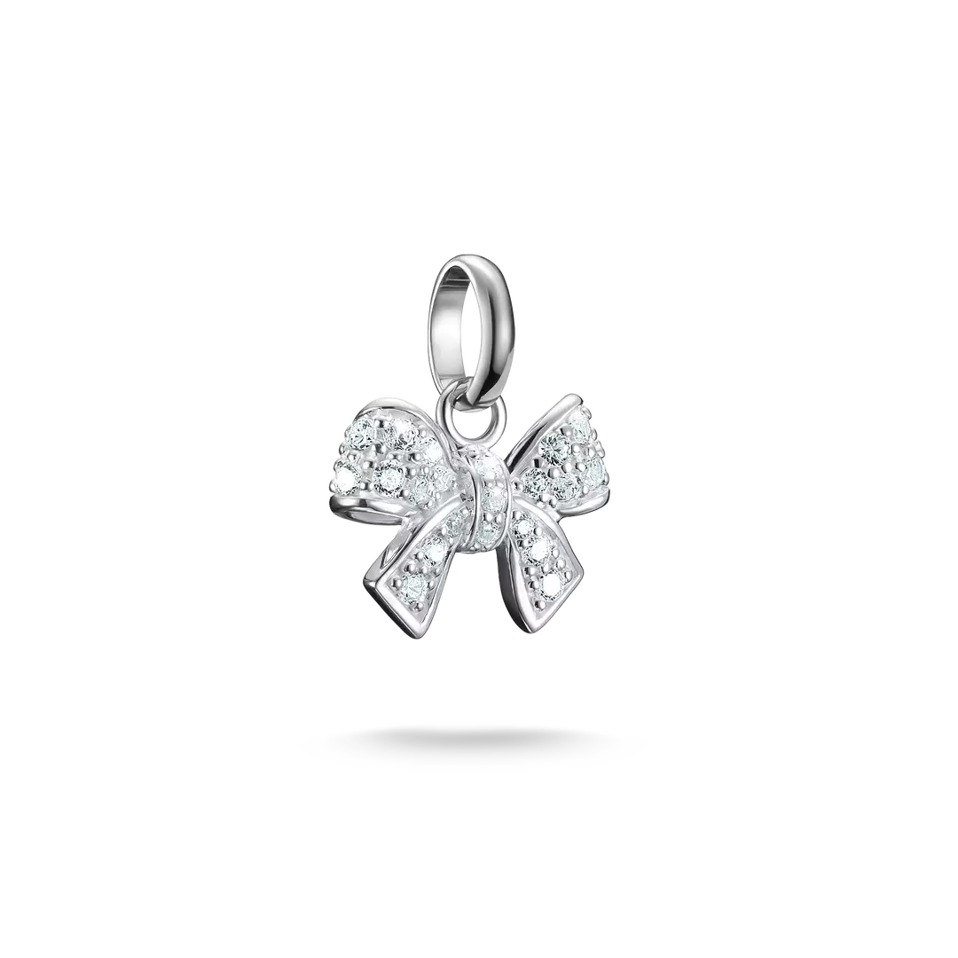 Thomas Sabo Connect Sterling Silver Cubic Zirconia Bow Charm CC1235-051-14
