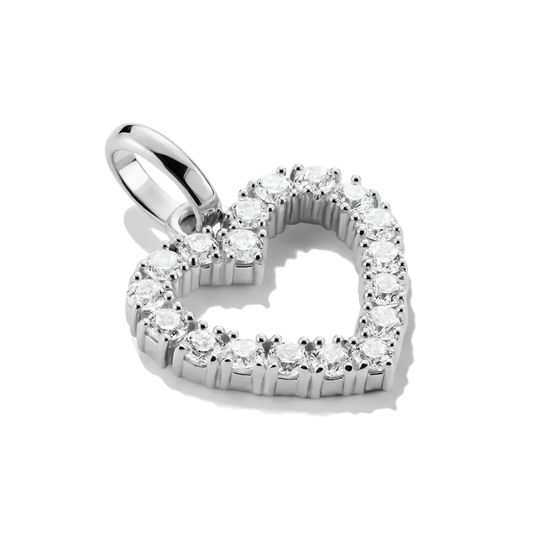 Thomas Sabo Connect Sterling Silver Cubic Zirconia Heart Charm CC1237-051-14