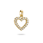 Thomas Sabo Connect Sterling Silver Yellow Gold Plated White Cubic Zirconia Cut Out Heart Charm CC1237-414-14